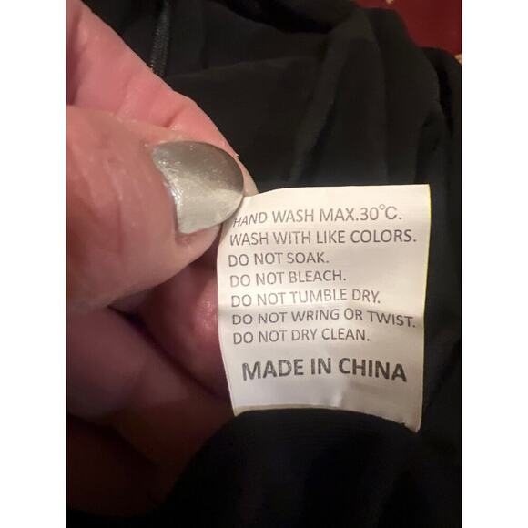 Black Halter Top Deep V-Neck Open Back Sheer Rhinestone Long Dress Size XXXL - Picture 12 of 13